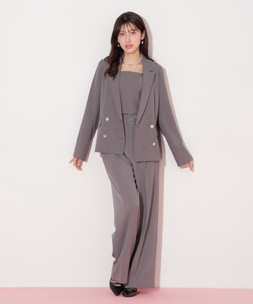 JILL by JILL STUART（ジルバイジルスチュアート）の「〈セットアップ対応〉サマーツイルワイドパンツ（その他パンツ・レディース・グレー/ブルー/ベージュ・SMALL/MEDIUM）」の4枚目の写真