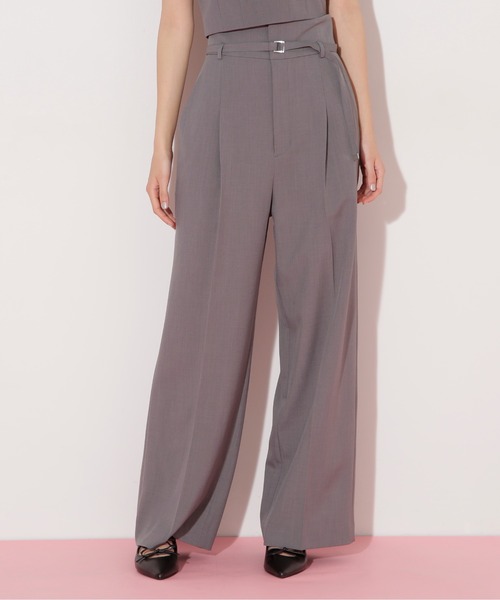 JILL by JILL STUART（ジルバイジルスチュアート）の「〈セットアップ対応〉サマーツイルワイドパンツ（その他パンツ・レディース・グレー/ブルー/ベージュ・SMALL/MEDIUM）」の6枚目の写真