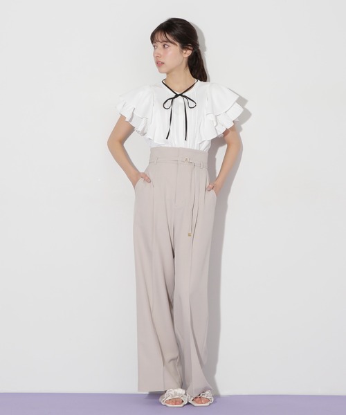 JILL by JILL STUART（ジルバイジルスチュアート）の「〈セットアップ対応〉サマーツイルワイドパンツ（その他パンツ・レディース・グレー/ブルー/ベージュ・SMALL/MEDIUM）」の18枚目の写真