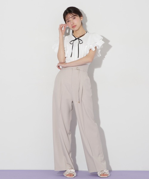 JILL by JILL STUART（ジルバイジルスチュアート）の「〈セットアップ対応〉サマーツイルワイドパンツ（その他パンツ・レディース・グレー/ブルー/ベージュ・SMALL/MEDIUM）」の19枚目の写真