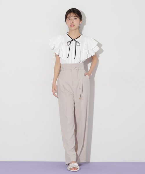 JILL by JILL STUART（ジルバイジルスチュアート）の「〈セットアップ対応〉サマーツイルワイドパンツ（その他パンツ・レディース・グレー/ブルー/ベージュ・SMALL/MEDIUM）」の20枚目の写真