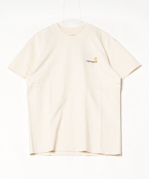 Carhartt WIP(カーハートダブリューアイピー)の「S/S AMERICAN SCRIPT T-SHIRT(Tシャツ/カットソー・メンズ・ホワイト/キナリ/ブラック・MEDIUM/SMALL/X-LARGE/LARGE)」の4枚目の写真