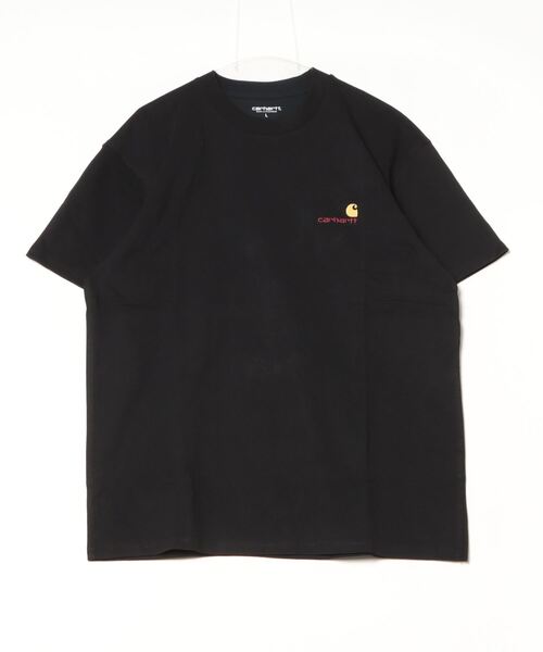 Carhartt WIP(カーハートダブリューアイピー)の「S/S AMERICAN SCRIPT T-SHIRT(Tシャツ/カットソー・メンズ・ホワイト/キナリ/ブラック・MEDIUM/SMALL/X-LARGE/LARGE)」の6枚目の写真