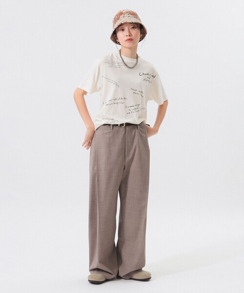 BEAMS BOY（ビームスボーイ）の「ハンド ライティング Tシャツ（Tシャツ/カットソー・レディース・ブラック/マルチ・ONE SIZE）」の12枚目の写真