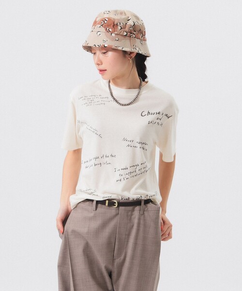 BEAMS BOY（ビームスボーイ）の「ハンド ライティング Tシャツ（Tシャツ/カットソー・レディース・ブラック/マルチ・ONE SIZE）」の14枚目の写真