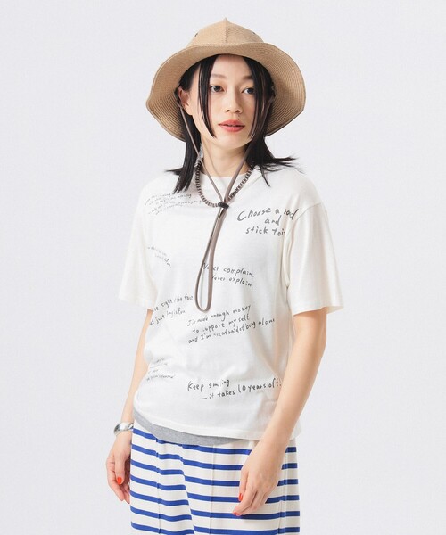 BEAMS BOY（ビームスボーイ）の「ハンド ライティング Tシャツ（Tシャツ/カットソー・レディース・ブラック/マルチ・ONE SIZE）」の16枚目の写真