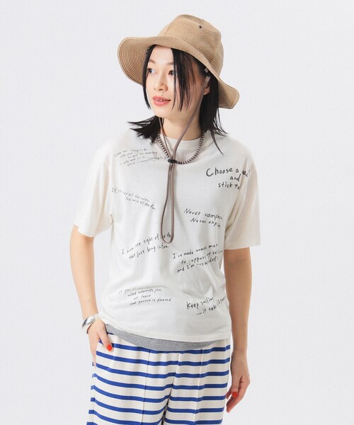 BEAMS BOY（ビームスボーイ）の「ハンド ライティング Tシャツ（Tシャツ/カットソー・レディース・ブラック/マルチ・ONE SIZE）」の17枚目の写真