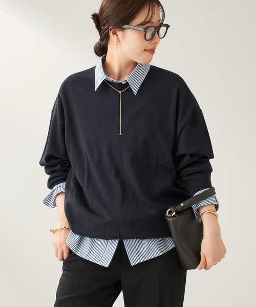 Plage - プラージュ ニット セーター プルオーバー 長袖 白 黒 plage（プラージュ）の「Nuance Knit プルオーバー（ニット/セーター