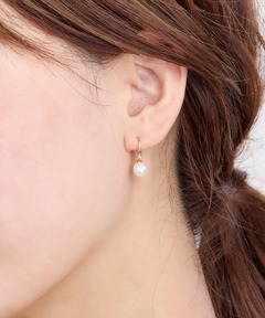 【K18】新品アコヤパール 8mm ピアス K18 アコヤパール スタッドピアス（8mm）- me.（エムイードット）