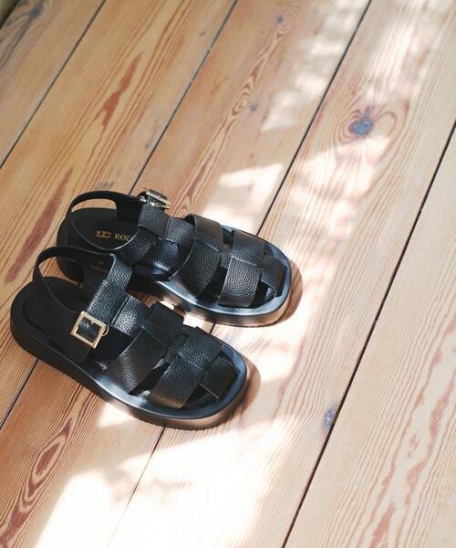 RODE SKO（ロデスコ）の「グルカサンダル（サンダル・レディース・オフホワイト/ブラック・36/37/38）」の2枚目の写真