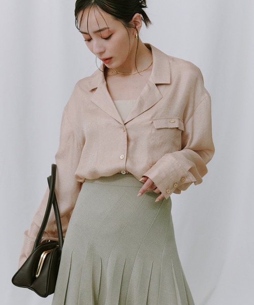 シアーテーラードシャツ（シャツ/ブラウス）｜anuans（アニュアンス