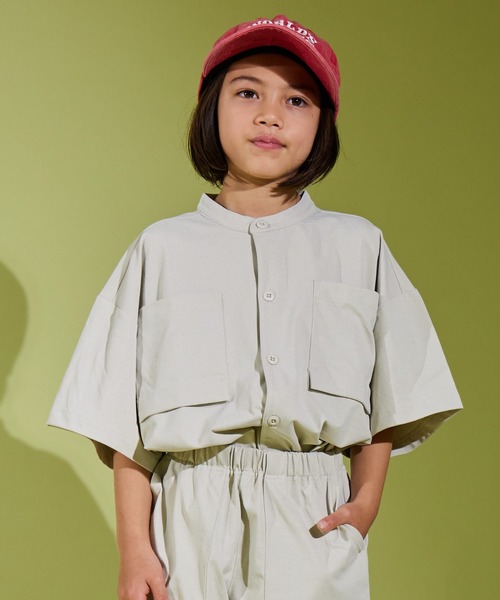 PAIRMANON STREET(ペアマノンストリート)の「【PAIRMANON STREET】マルチファンクション 吸水速乾 オーバーサイズ 半袖 シャツ(シャツ/ブラウス・キッズ・ホワイト系その他/カーキ/ブラック・150/110/100/160/130/140/120)」の7枚目の写真