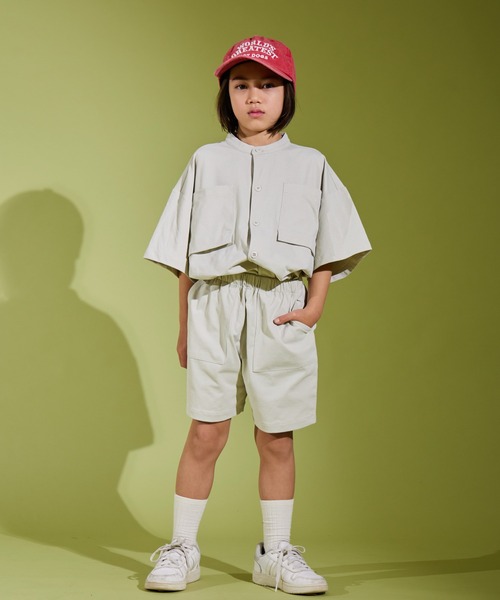 PAIRMANON STREET(ペアマノンストリート)の「【PAIRMANON STREET】マルチファンクション 吸水速乾 オーバーサイズ 半袖 シャツ(シャツ/ブラウス・キッズ・ホワイト系その他/カーキ/ブラック・150/110/100/160/130/140/120)」の8枚目の写真