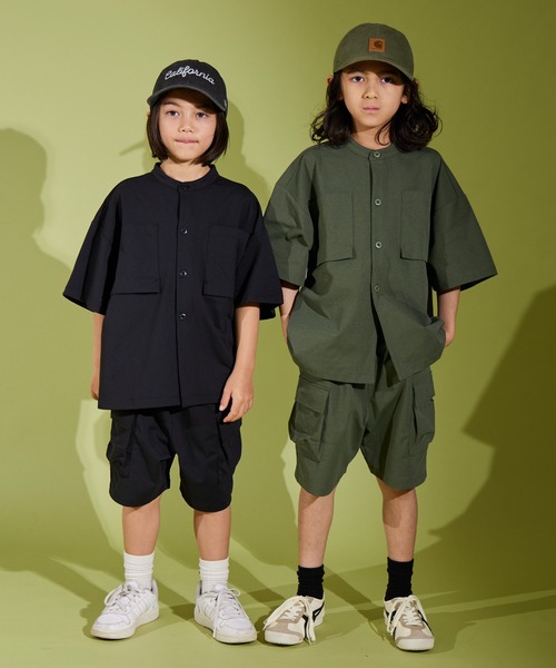 PAIRMANON STREET(ペアマノンストリート)の「【PAIRMANON STREET】マルチファンクション 吸水速乾 オーバーサイズ 半袖 シャツ(シャツ/ブラウス・キッズ・ホワイト系その他/カーキ/ブラック・150/110/100/160/130/140/120)」の19枚目の写真