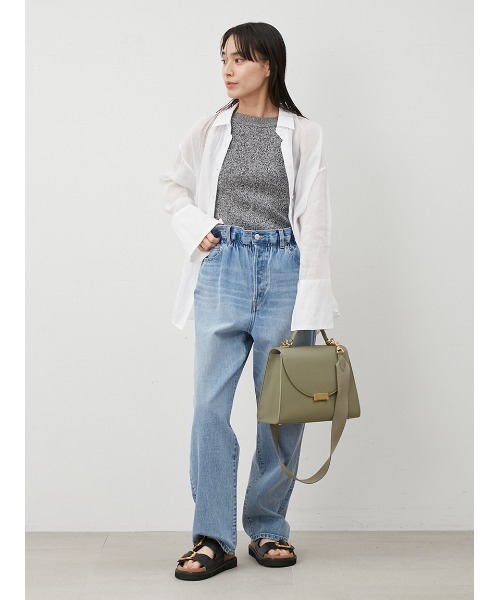 Mila Owen(ミラオーウェン)の「【WEB限定カラー】キャンバスショルダー付きメタルバッグ(ショルダーバッグ・レディース・オリーブ/ブラック/アイボリー/ダークブラウン・FREE)」の20枚目の写真