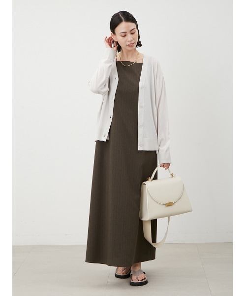 Mila Owen(ミラオーウェン)の「【WEB限定カラー】キャンバスショルダー付きメタルバッグ(ショルダーバッグ・レディース・オリーブ/ブラック/アイボリー/ダークブラウン・FREE)」の22枚目の写真