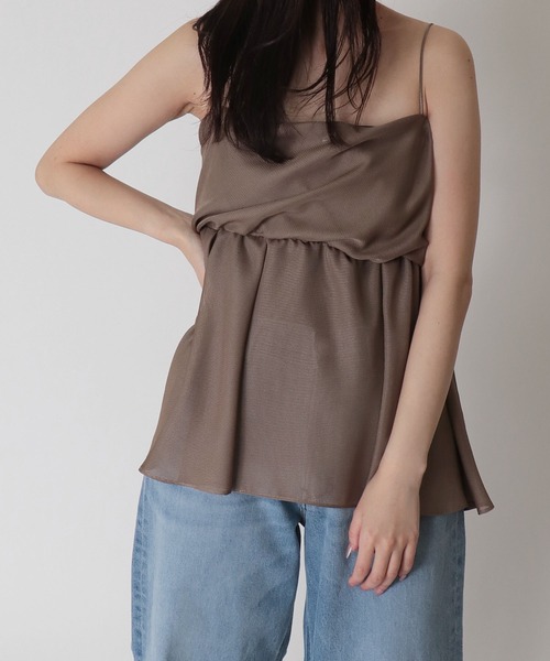 トップス DRESSLAVE slab check layered camisole DRESSLAVE（ドレスレイブ）の「slub check layered camisole