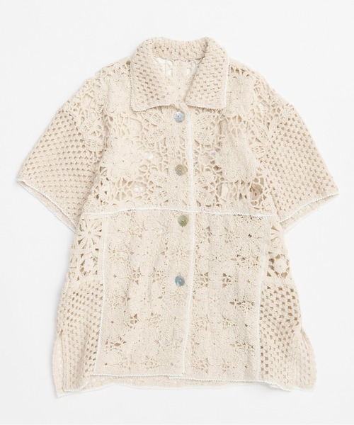 Mixed Lace Oversized Shirt/ミックスレースオーバーシャツ