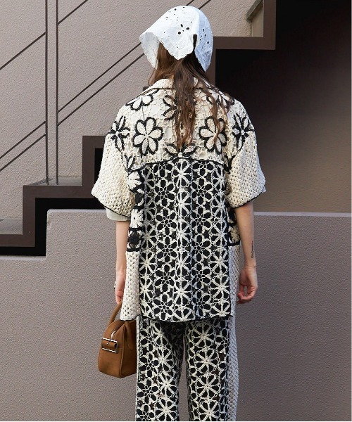 Mixed Lace Oversized Shirt/ミックスレースオーバーシャツ