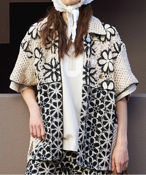 MAISON SPECIAL レース クロップドシャツ FREE MAISON SPECIAL レース クロップドシャツ FREE（MAISON SPECIAL