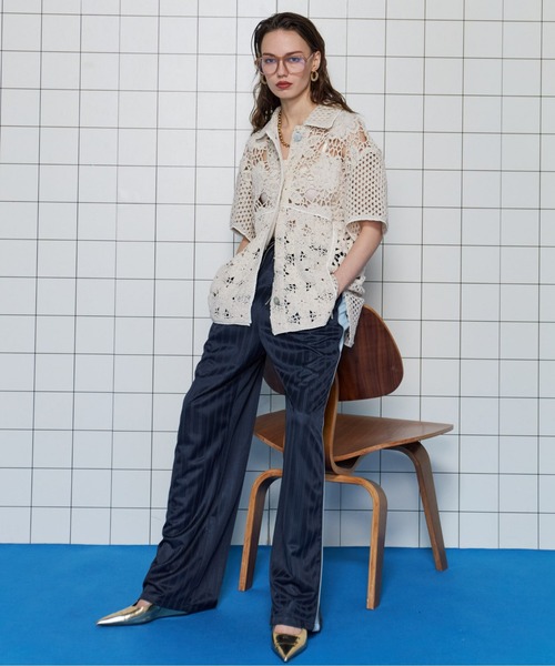 Mixed Lace Oversized Shirt/ミックスレースオーバーシャツ