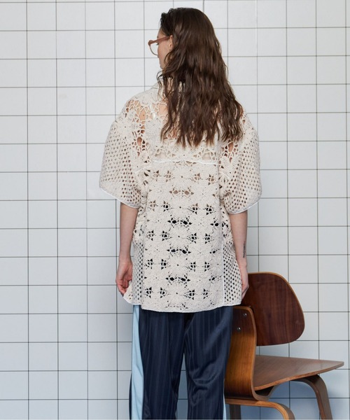 Mixed Lace Oversized Shirt/ミックスレースオーバーシャツ