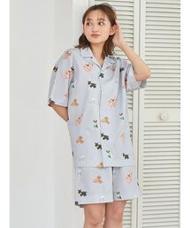 ジェラートピケ　ジェラピケ　ルームウェア　ブルー gelato pique SALE30%OFF ジェラートピケ ベビー HOLIDAY ベア裏