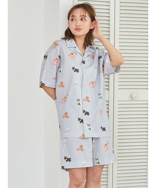ジェラートピケ　SUMMER DOG柄　シャツ　ハーフパンツ　パジャマ Amazon | [GELATO PIQUE] ジェラートピケ ユニセックス SUMMER