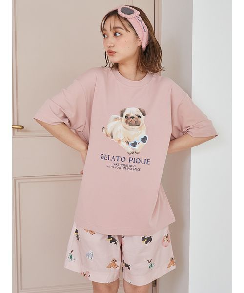 GELATO PIQUE 犬デザイン ルームウェアセット 公式】gelato pique CAT & DOG（ジェラート ピケ キャット