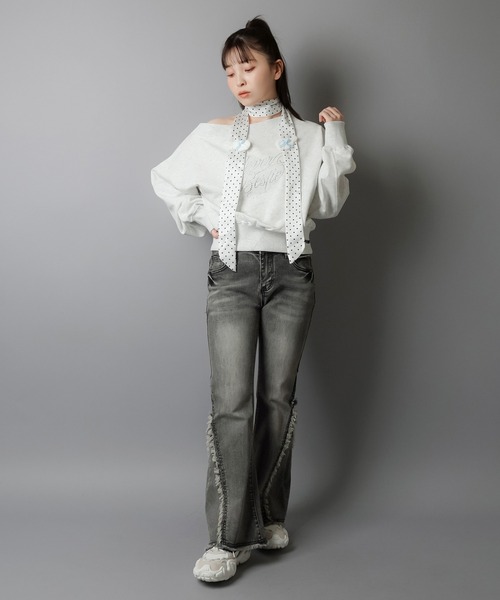 【未使用品】DRIES VAN NOTEN メッシュビーズラインスカーフ 未使用品】DRIES VAN NOTEN メッシュビーズラインスカーフ 未
