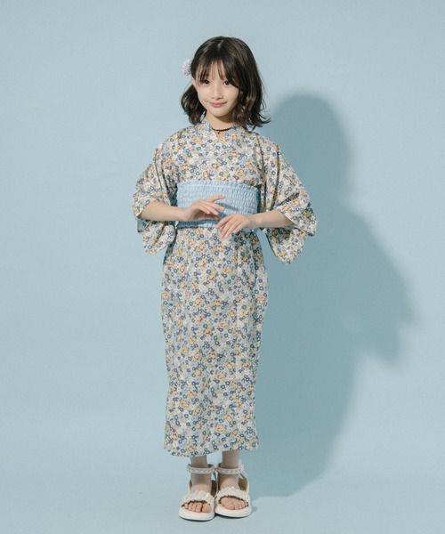 着付け簡単3点セット】2WAYセパレートレトロフラワープリント