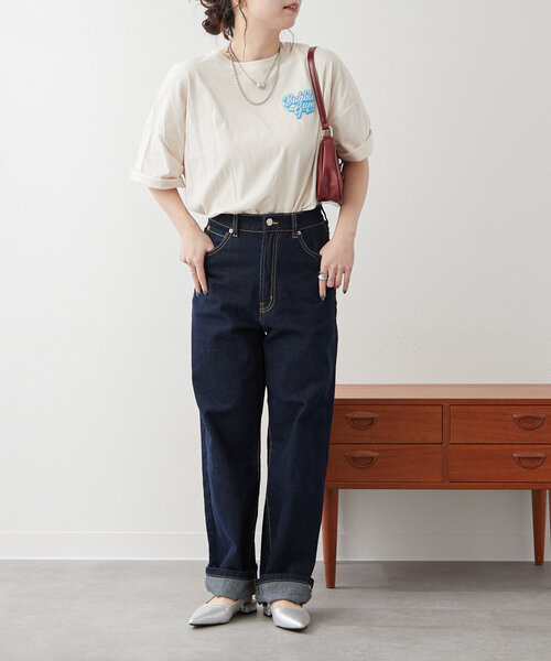 continuer de NICE CLAUP(コンティニューデナイスクラップ)の「バブルガム女の子BIGT(Tシャツ/カットソー・レディース・アイボリー/ブルー/オフホワイト/スミクロ・FREE)」の16枚目の写真