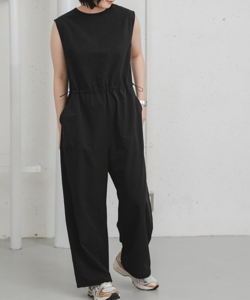 EKAL（エカル）の「『吸水速乾/軽量』DotAir JUMPSUITS（サロペット/オーバーオール・レディース・ブラック/チャコールグレー・ONE）」の9枚目の写真
