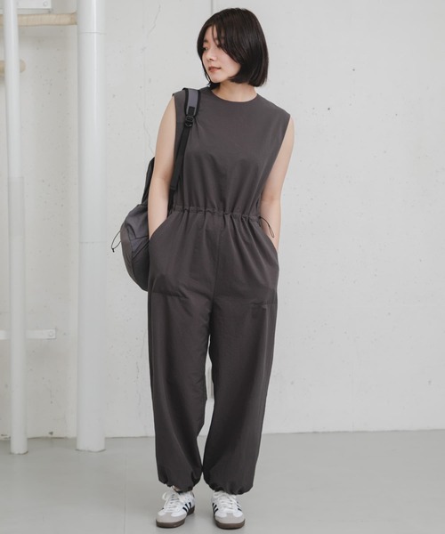EKAL（エカル）の「『吸水速乾/軽量』DotAir JUMPSUITS（サロペット/オーバーオール・レディース・ブラック/チャコールグレー・ONE）」の15枚目の写真