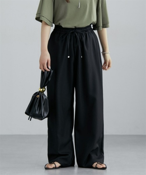 nissen（ニッセン）の「麻調合繊素材スラックスパンツ（スラックス・レディース・アイボリー/ブラック/グレー・M/L）」の19枚目の写真