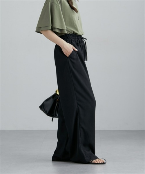 nissen（ニッセン）の「麻調合繊素材スラックスパンツ（スラックス・レディース・アイボリー/ブラック/グレー・M/L）」の17枚目の写真