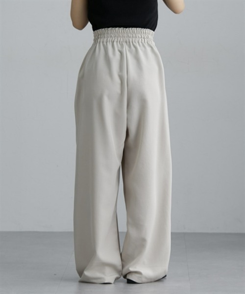 nissen（ニッセン）の「麻調合繊素材スラックスパンツ（スラックス・レディース・アイボリー/ブラック/グレー・M/L）」の8枚目の写真