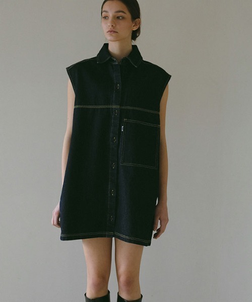 EDWIN×ETRE TOKYO 25SSスリーブレスデニムミニワンピース ETRE TOKYO ワンピース EDWIN×ETRE TOKYOスリーブレスデニムミニ