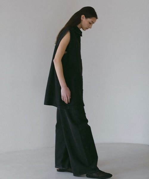 ETRE TOKYO（エトレトウキョウ）の「EDWIN×ETRE TOKYOスリーブレスデニムミニワンピース（ワンピース・レディース・インディゴブルー/ブラック・S/M）」の19枚目の写真