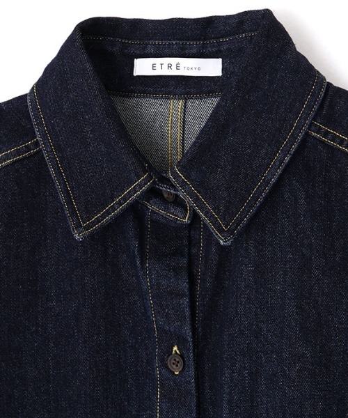 EDWIN×ETRE TOKYO 25SSスリーブレスデニムミニワンピース EDWIN×ETRE TOKYOスリーブレスデニムミニワンピース(S BLACK