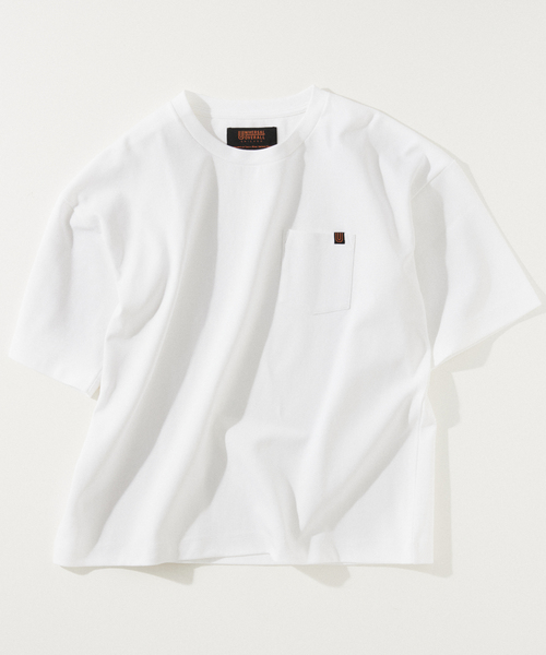 JOURNAL STANDARD relume(ジャーナルスタンダード レリューム)の「UNIVERSAL OVERALL/ユニバーサルオーバーオール 別注 ポンチTシャツ(Tシャツ/カットソー・メンズ・ブラック/チャコールグレー/ホワイト/ベージュ系その他/ブルー系その他・SMALL/MEDIUM/LARGE)」の2枚目の写真