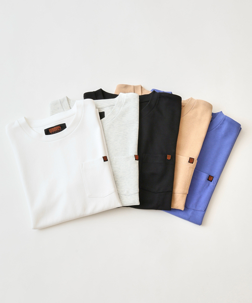 JOURNAL STANDARD relume(ジャーナルスタンダード レリューム)の「UNIVERSAL OVERALL/ユニバーサルオーバーオール 別注 ポンチTシャツ(Tシャツ/カットソー・メンズ・ブラック/チャコールグレー/ホワイト/ベージュ系その他/ブルー系その他・SMALL/MEDIUM/LARGE)」の6枚目の写真