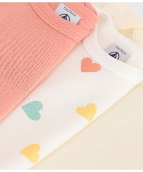 PETIT BATEAU(プチバトー)の「半袖ボディ3枚組(ロンパース・キッズ・その他1・6MONTH/18MONTH/12MONTH/24MONTH)」の3枚目の写真