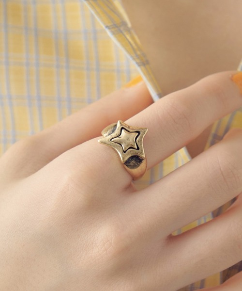 GOLDY（ゴールディ）の「ヴィンテージ レイヤード スター リング（リング・レディース・シルバー/シルバー×ゴールド/ゴールド・FREE）」の3枚目の写真