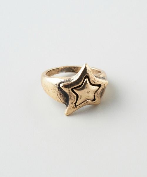 GOLDY（ゴールディ）の「ヴィンテージ レイヤード スター リング（リング・レディース・シルバー/シルバー×ゴールド/ゴールド・FREE）」の5枚目の写真