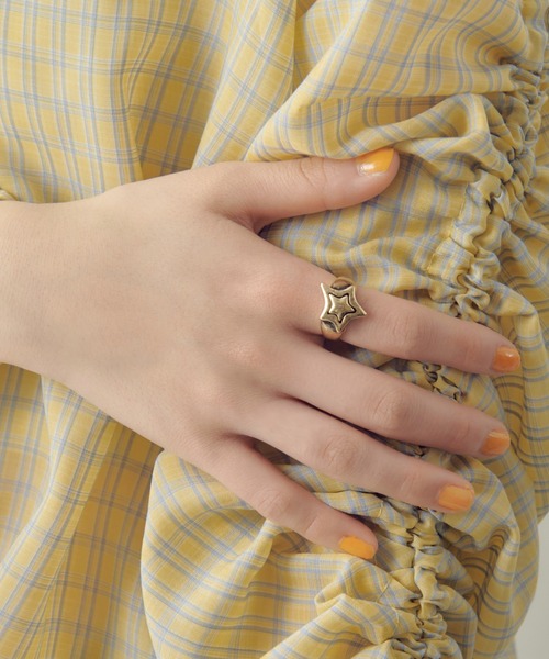 GOLDY（ゴールディ）の「ヴィンテージ レイヤード スター リング（リング・レディース・シルバー/シルバー×ゴールド/ゴールド・FREE）」の9枚目の写真