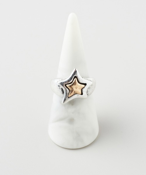 GOLDY（ゴールディ）の「ヴィンテージ レイヤード スター リング（リング・レディース・シルバー/シルバー×ゴールド/ゴールド・FREE）」の11枚目の写真