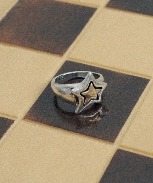 GOLDY（ゴールディ）の「ヴィンテージ レイヤード スター リング（リング・レディース・シルバー/シルバー×ゴールド/ゴールド・FREE）」の15枚目の写真