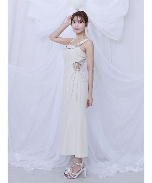 EATME(イートミー)の「サイドレースアップマーメイドキャミワンピース(ワンピース・レディース・ブラック/アイボリー/グレー・SMALL/MEDIUM)」の20枚目の写真