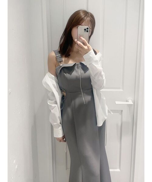 EATME(イートミー)の「サイドレースアップマーメイドキャミワンピース(ワンピース・レディース・ブラック/アイボリー/グレー・SMALL/MEDIUM)」の18枚目の写真